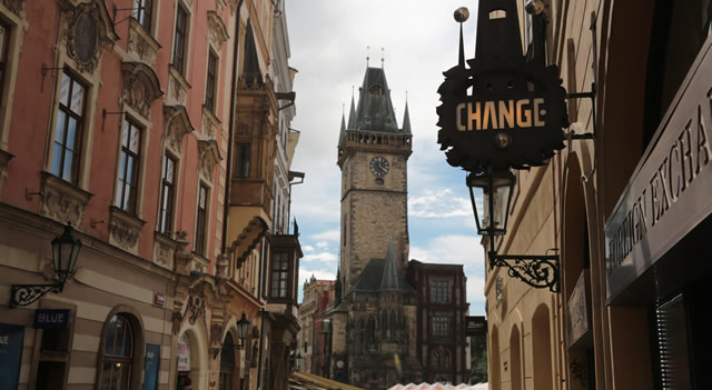 Casa de cambio en Praga