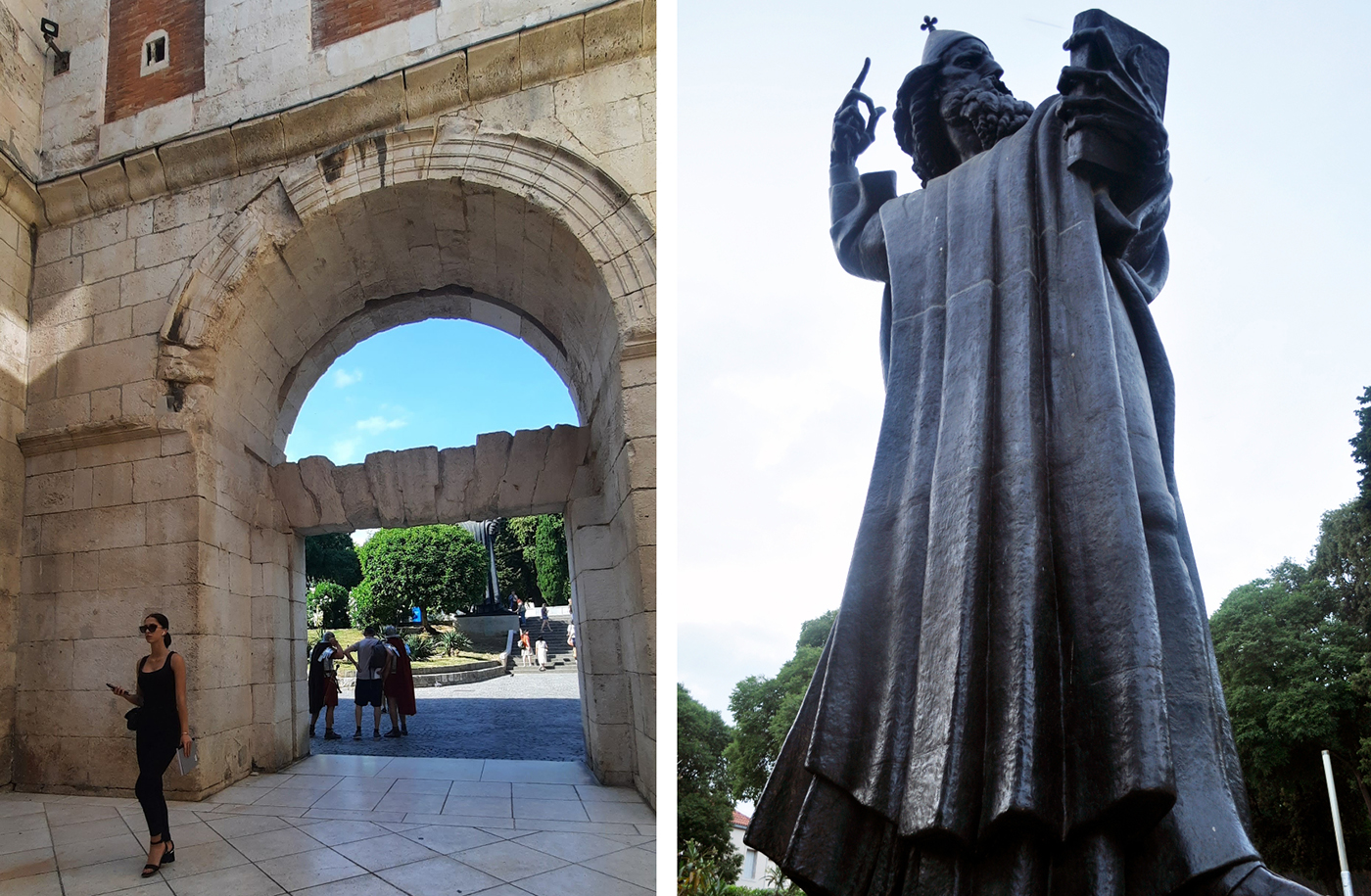 Puerta de Oro de Split y estatua del obispo Gregorio de Nin