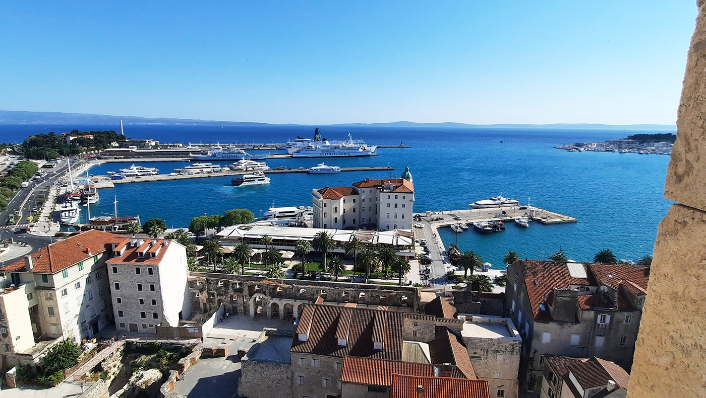 Vista del puerto de Split